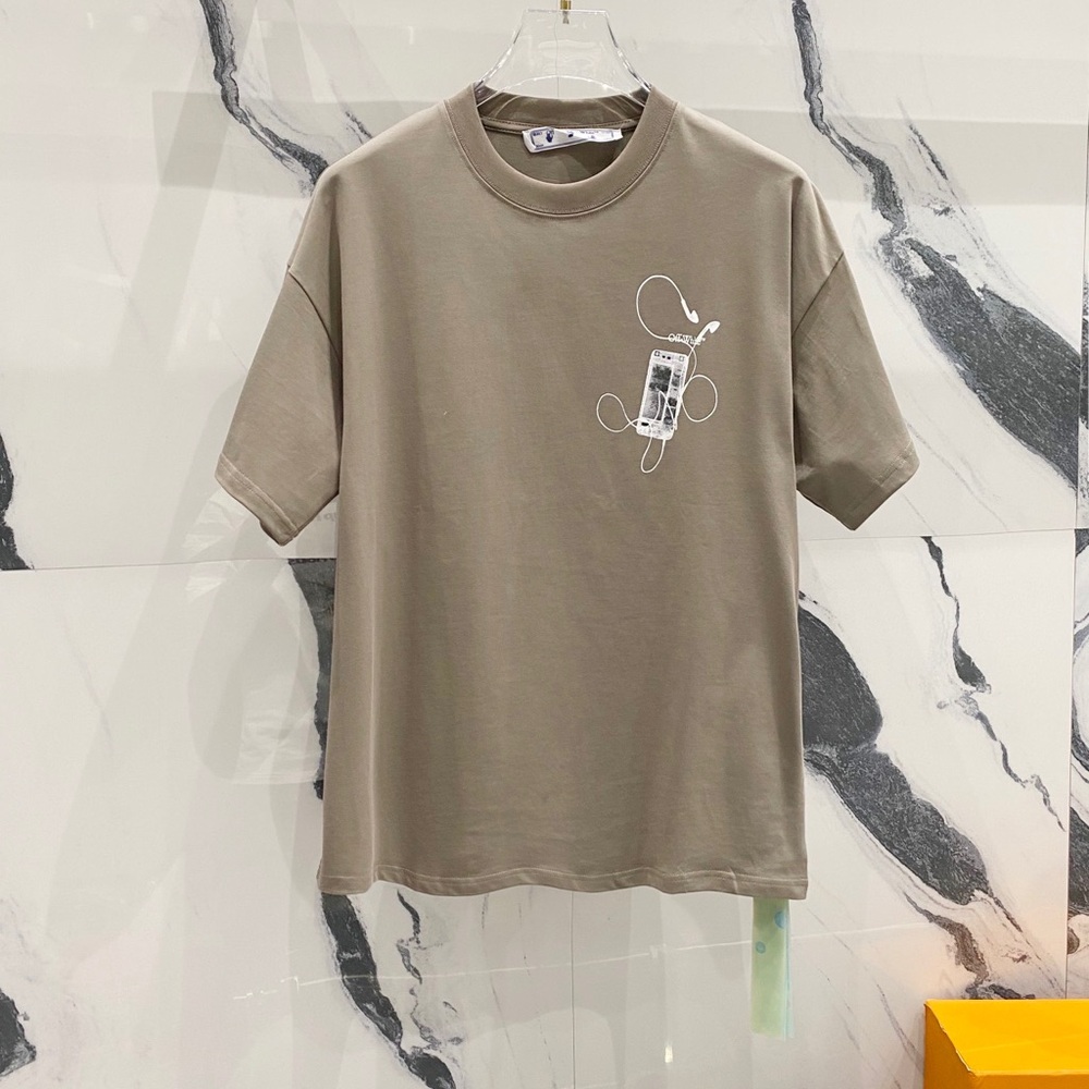 OFF-WHITE floral men's round neck short-sleeved T-shirt